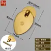 Th694 Tirador de Semilla de Melón Vintage para Armario de Ropa y Gabinete Tirador de Puerta Estilo Chino Tirador de Cajón Antiguo de Cobre Puro Antiguo