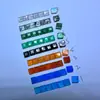 Ágata Verde Natural Laranja, Azul, Ágata Preta Ágata Aquática Labradorita Seção Quadrada de Fundo Plano 4*4 mm