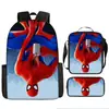 Liberación Rápida Transfronteriza Spider-Man Spider-Man Mochila Escolar Estudiante Niños Bolsa Escolar Periférica Bolso Escolar de Hombro Juego de Tres Piezas