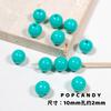 Cuentas redondas de colores, accesorios de joyería DIY, cuentas sueltas hechas a mano, arcoíris, color crema, 10 mm, accesorios para pulseras y collares.