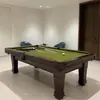 Mesa de Billar para Uso Doméstico, Plegable, Estilo Americano y Chino, Mesa Estándar de Bola Ocho Negra, Se Puede Convertir a Mesa de Ping Pong, Patas de Hierro, Nivel Ajustable, para Adultos