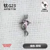 Aretes de Titanio F136 con Forma de Serpiente con Cruz de Estrella de Cuatro Puntas para Hélice de Oreja Joyería de Aleación de Titanio G23 Piedra Kite Zircón