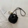 Bolso de Mano Nuevo Otoño 2026 con Patrón de Lichi, Bolso Cruzado Tipo Cubo de Color Sólido de Alto Valor, Moderno y Casual