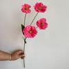 Flor artificial roja rosa para boda, auditorio, techo, fila de flores, guía de camino, base, arreglo floral, decoración, hotel, hogar, exhibición de flores