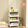 Estante de almacenamiento para snacks, no requiere instalación, gabinete de almacenamiento plegable para uso doméstico, estante de almacenamiento móvil de varias capas para juguetes y muñecas para la sala de estar