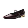 Estilo Minimalista~ Zapatos Mary Jane Planos Poco Profundos de Una Correa y Tacón Bajo, Novedad Otoño 2026 Estilo Europeo y Americano, Zapatos Planos Cómodos y Versátiles