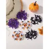 El juego de accesorios para el cabello para niños más vendido en Europa y América, pinza para el cabello de lazo de cinta acanalada de Halloween, horquilla para el cabello para niños 638