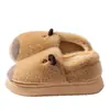 Pantuflas de algodón Capibara para mujer, nuevo modelo invierno 2026, lindas de dibujos animados, antideslizantes, cálidos zapatos de algodón peludo