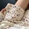 Pantalones Cortos de Algodón Nube de Verano para Mujer, Delgados, Talla Grande 110 kg, Casual Holgados, Relajados de Cintura Alta Pierna Ancha para Caminar