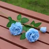 Flores Azules de Boda Materiales Flores de Seda Rosas Peonías Flores Arregladas Cascada de Flores Techo Arte Floral Arreglo Floral Jardín de Monet
