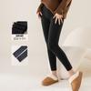 Leggings para Mujer para Ropa de Exterior Primavera y Otoño 2025 Nuevos Pantalones Térmicos Cepillados Color Sólido Algodón Acanalado Polar Pantalones Ajustados Grises