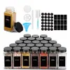 120ml Jarra de Vidro para Temperos Amazon Kitchen Garrafa de Temperos de Cominho Pote de Especiarias para Macarrão com Pimenta Conjunto Completo Atacado