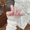 Comercio exterior transfronterizo tamaño completo 30 piezas sin lima, plegables, sin costuras, pegatinas para uñas, puntas de uñas francesas removibles
