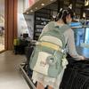 Mochila Versátil de Estilo Fresco para Niña Joven, Bolso Escolar Estético de Alto Valor Japonés para Niñas, Mochila Coreana Estilo Ins con Bloques de Color para Estudiantes de Secundaria
