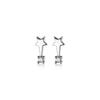 Pendientes Nalan de plata 925 con un solo diamante y estrella, estilo coreano, con diamantes de imitación, pequeños y elegantes, G7197