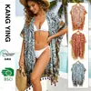 Xale com Franjas e Padrão Color-Blocked para Fornecimento Transfronteiriço para Mulheres 2026 Primavera/Verão Novo Estilo Protetor Solar para Praia Toalha de Praia Fabricante Atacado