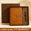Wenzhou Fivela em U Caderno de Negócios A5 Pele Caderno Espessado Empresa Em estoque Atacado Logotipo Personalizável