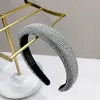 Novo Estilo Filha de Magnata Couro com Fundo Totalmente Cravejado de Diamantes Faixa de Cabelo Super Brilhante Celebridade da Internet Tendência Retro Estilo Francês de Luxo Leve Acessórios de Cabelo
