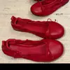 Bailarinas de Cuadros Franceses con Lazo para Mujer 2026 Verano Nuevas Punta Redonda Corte Bajo Planas Slip-on Versátiles Zapatos Individuales