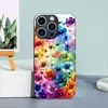 Adecuado para funda de cristal templado para Apple 15pro, funda protectora floral para 17PROMAX, iPhone16