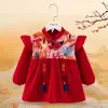 Traje Impermeable y Resistente a Manchas de Año Nuevo para Niños, Ropa de Abrigo Estilo Chino para Bebés, Ropa Protectora con Babero Reversible para Otoño e Invierno