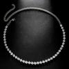 Colar de diamante simples de camada única, joias femininas de alta qualidade, corrente de clavícula geométrica, acessórios de pescoço, colar