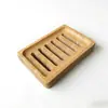 Criativo Novo Suporte Quadrado de Bambu para Sabonete Caixa de Sabonete Prateleira para Sabonete Pode Ser Impresso com Logotipo Atacado em Estoque