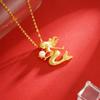 Colgante de perla artificial de sirena color oro arena dulce todo a juego para mujer diseño de nicho sentido de diseño popular en línea popular hermoso aleación de cobre