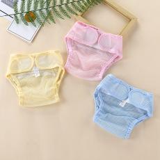 (Malla transpirable adhesiva redonda grande) pantalones de pañal suaves pañal de tela transpirable para bebé bolsillo para pañal