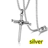Amazon nuevo collar de cruz de moda Accesorios de colgante con forma de clavo punk hip hop para hombre europeo y americano