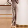 Moda All-match Lã Pura Mulheres Malha Bloomers Grosso Emagrecimento Casual Macio Ceroso Amigo da Pele Macio Não Amarrar