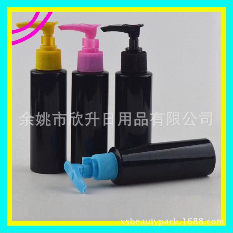 100ml平肩pet 黑色+ 夹 子泵 副本
