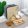 Juego de Té Dingyao del Festival del Bote del Dragón, Juego Portátil de Viaje para Actividades al Aire Libre, Logo Personalizable, Regalo Souvenir Práctico
