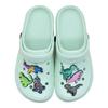Hebilla de PVC con diseño de dinosaurio de dibujos animados, accesorio para zapatos, hebilla decorativa, desmontable, con pegamento suave, para bricolaje