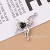 Blanco k dulce chica genial diablo amor mariposa estrella colgante pendientes collar llavero DIY materiales hechos a mano