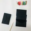 Tarjetas de Felicitación Postales Cartas de Agradecimiento de Papel Kraft Transfronterizas Mini Varios Tamaños 7X10.5 Sobres Mini Estilo Occidental Negros