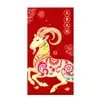 2027 Año del Cordero Sobre Rojo Creativo Brillo Escarchado Dibujo Animado Zodiaco Cien Yuan Mil Yuanes Lai Ver Sobre Bolsita de Sobre Rojo de Año Nuevo