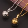 Estilo Europeo y Americano Nueva Moda Chapado en Oro Sólido Modelo de Balón de Fútbol Colgante Collar Joyería para Entusiastas del Fútbol Accesorios