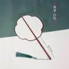 Abanico de Caligrafía con Espacio en Blanco para Escribir, Abanico Pintado a Mano por Ambos Lados, Estilo Hanfu, Estilo Antiguo, Abanico con Borla, Arte de Bambú