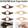 Soporte Creativo para Libro con Pulgar para Leer, Anillo de Madera para Presionar Páginas, Herramienta de Lectura con Una Mano, Anillo de Dedo de Prensa de Libro de Lectura de Madera Vintage