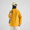 Jaqueta Três em Um 75D Tecido Duplo Trama Dupla Preto Dourado Forro Térmico de Grafeno Conjunto de Duas Peças para Casais Roupa Casual para Exterior