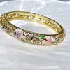 En Stock Suministro Directo de Fábrica Pulsera de Trébol de Cuatro Hojas Cloisonné, Nuevo Estilo Chino Hueco Incrustado de Diamantes Joyería de Nicho Al por Mayor