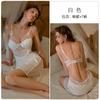 Meishilan Suporte de Aço Reunindo com Bojo Feminino Sexy Charmosa Menina Quente Camisola Renda Vazada Costas Bonitas Pijama 227