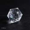 Bola de cristal natural, adorno de cristal blanco de 20 caras, poliedro de piedra en bruto de 64 facetas, pieza de mano para joyería DIY
