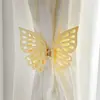Hebilla de Cortina Nudo de Mariposa Hueco Exquisita Sensación de Alta Gama Habitación Dormitorio Corazón de Niña Decoración Sanadora Clip para Cortina del Hogar