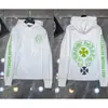 Moletom Chrome Hearts Novo 2025 Transfronteiriço com Design de Cruz, Casaco com Zíper Unissex Casual de Caimento Solto