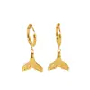 Pendientes de Diamante de Lujo Ligero Europeo y Americano Pendientes de Acero Inoxidable para Mujer Pendientes Chapados en Oro de 18k Joyería Transfronteriza
