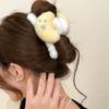 Bonito desenho animado estrela lua pelúcia garra clipe de cabelo feminino atrás da cabeça tubarão clipe doce menina cabelo cartão headwear