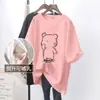 Blusas para Amamentação, Camisetas de Verão de Comprimento Médio com Mangas Curtas e Abertura Lateral, Roupas de Amamentação Simples e Versáteis, Roupas de Verão para Mães Ativas ao Sair