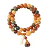 Nuevo Estilo Chino Pulsera de Doble Círculo Bodhi de Dunhuang Exquisita de Estilo Nacional Cuentas de Manzana Pulsera Giratoria de Descompresión para Jugar Mujeres Al por Mayor